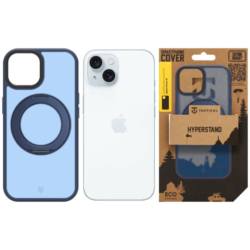Tactical MagForce Hyperstand tok az Apple iPhone 15-hez, mélykék