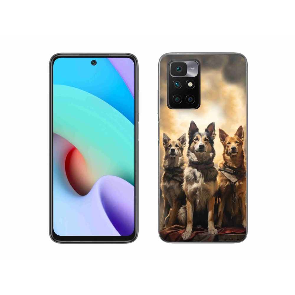 Gél borítás mmCase a Xiaomi Redmi 10/Redmi 10 (2022) - három kutya