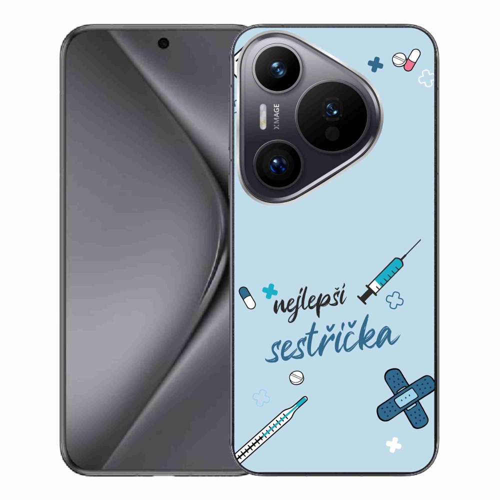 Gél borító mmCase a Huawei Pura 70 Pro - legjobb kishúg kék háttérrel