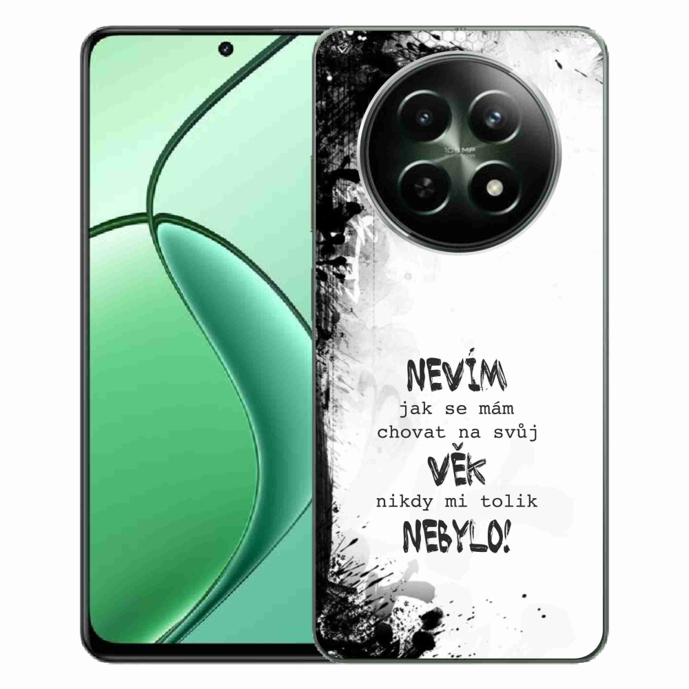 Gél borító mmCase a Realme 12 5G/12x 5G készülékhez - vicces szöveg 14 fehér háttérrel