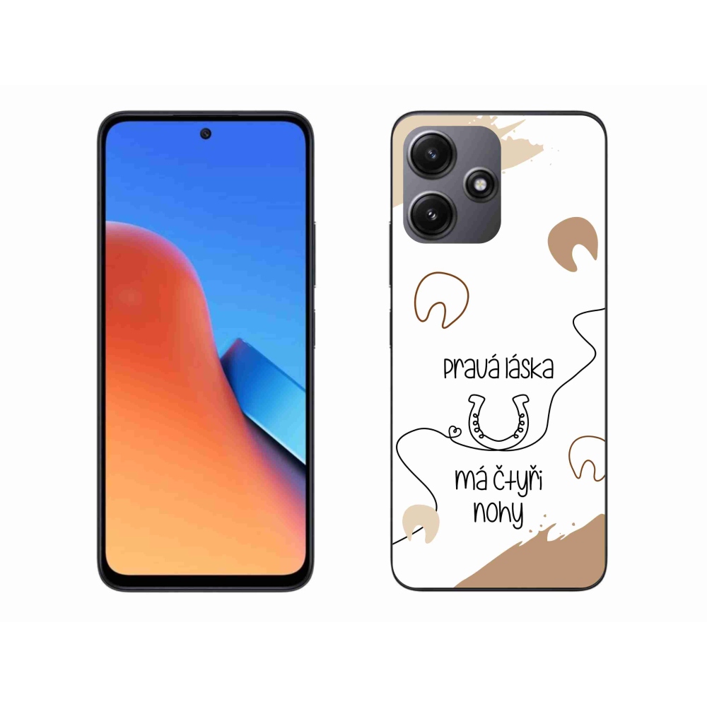 Gél borító mmCase a Xiaomi Redmi 12 5G-hez - ló motívum fehér háttérrel