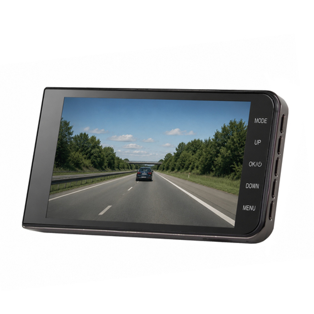 DVR979G Full HD autós kamera tolatókamerával, LCD kijelzővel és G-szenzorral - bézs