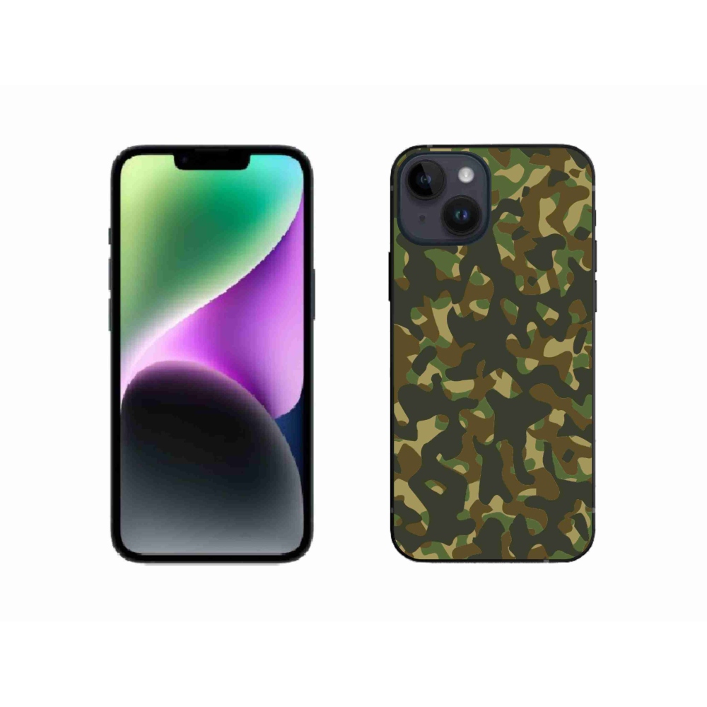 Zselés borítás mmCase iPhone 14 készülékhez - terepszínű minta 1