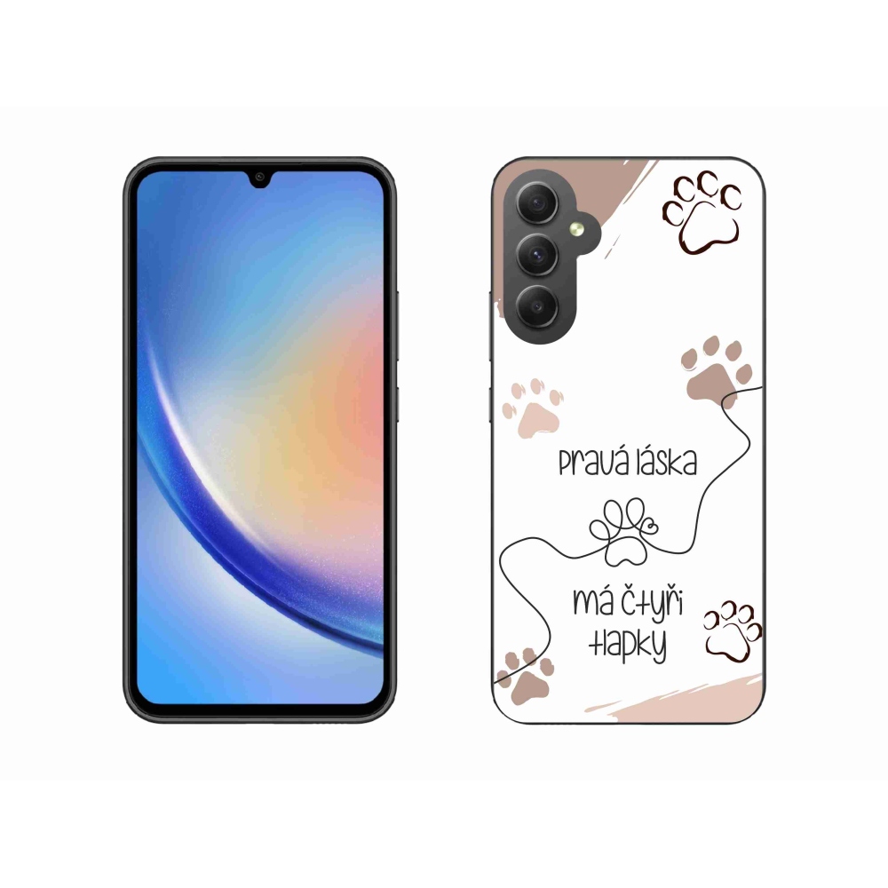 Gél borítás mmCase Samsung Galaxy A34 5G - kutya motívum 1 fehér háttér