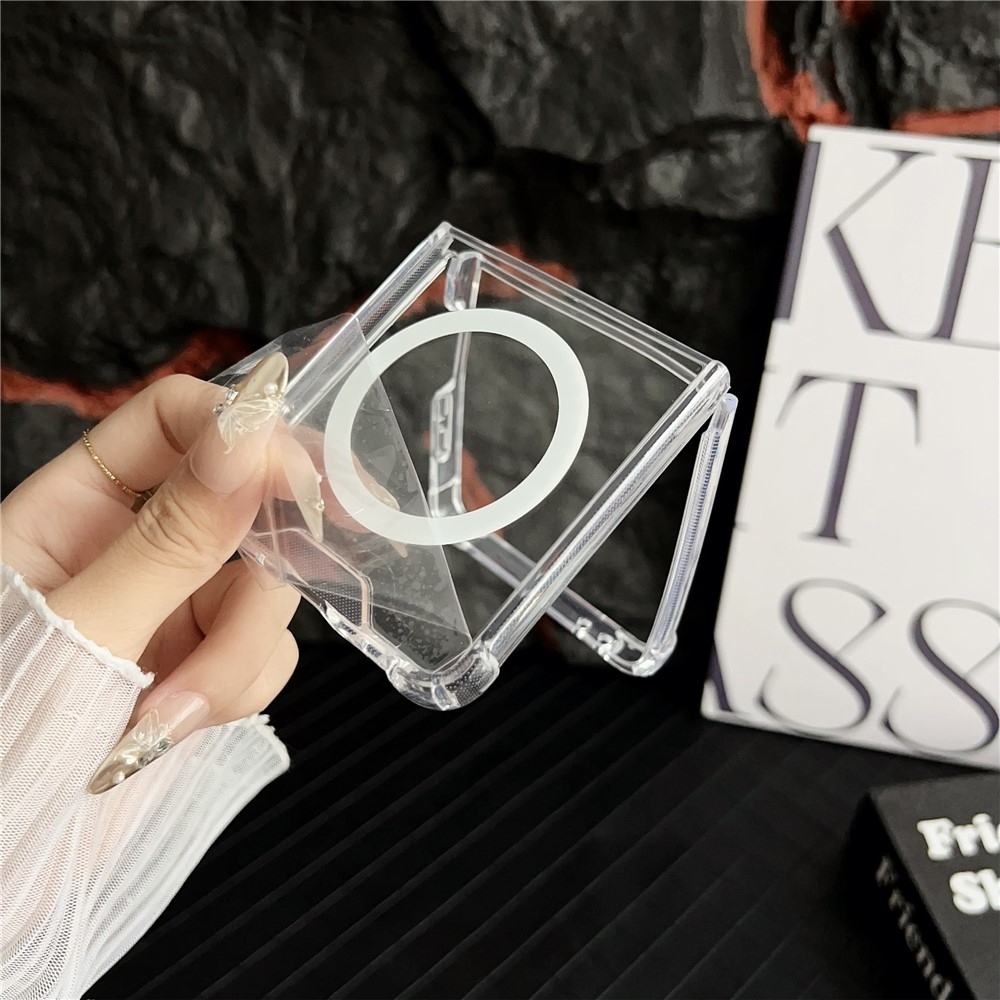 Átlátszó akril tok MagSafe-val a Samsung Galaxy Z Flip7 5G készülékhez - átlátszó