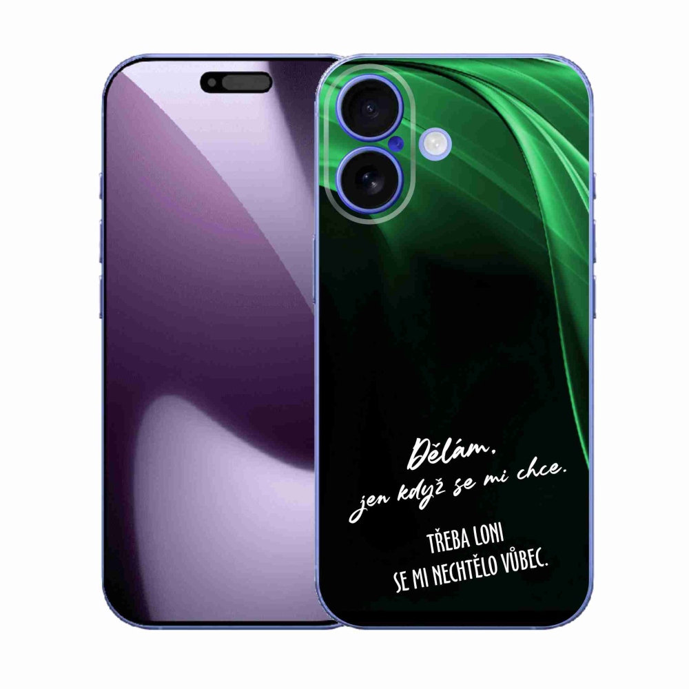 Gél borító mmCase iPhone 17 készülékhez - vicces szöveg 12 fekete háttér