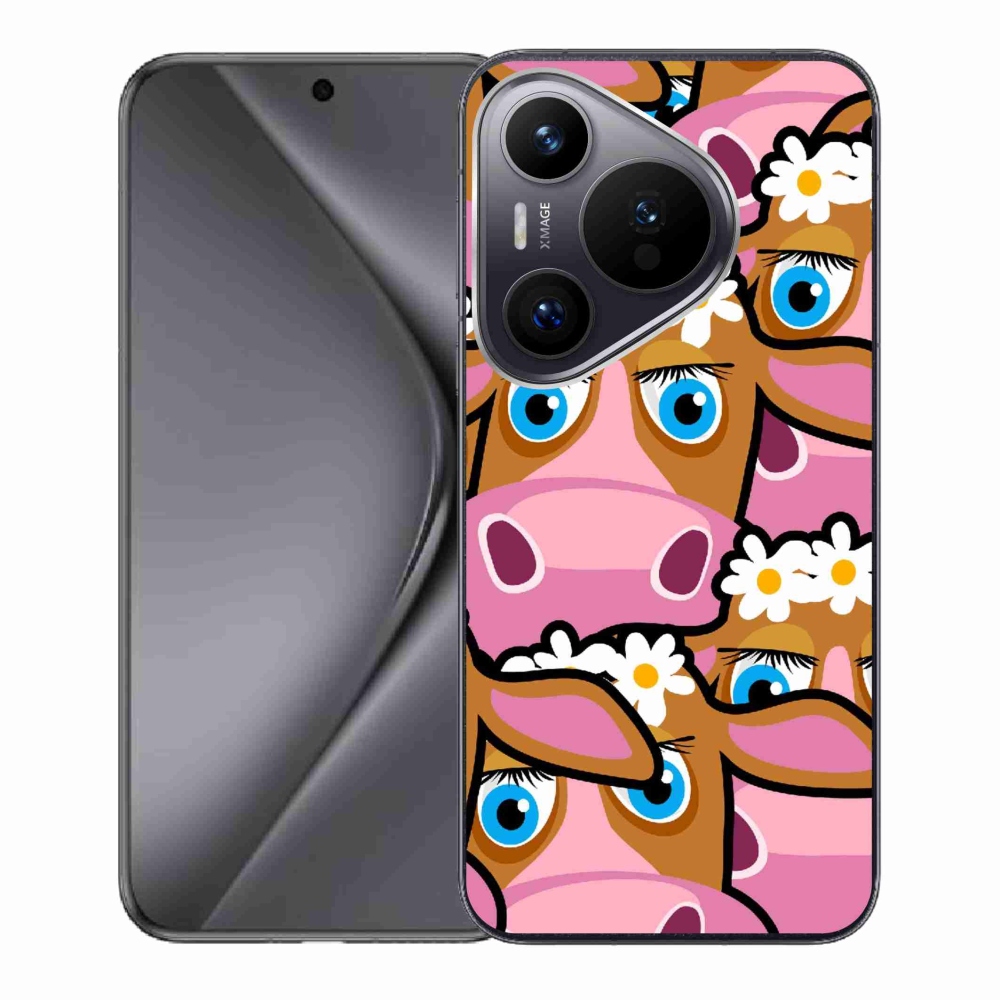 Zselés borítás mmCase a Huawei Pura 70 - karikatúrás tehenekhez