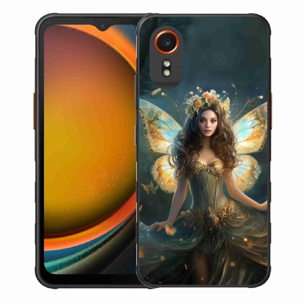 Gél borítás mmCase Samsung Galaxy Xcover 7 - pillangó nőhöz