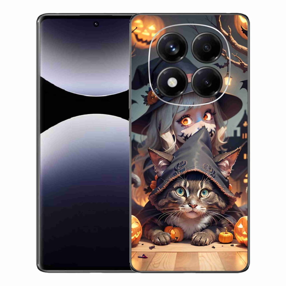 Gél borítás mmCase a Xiaomi Redmi Note 14 Pro számára - boszorkány macskával