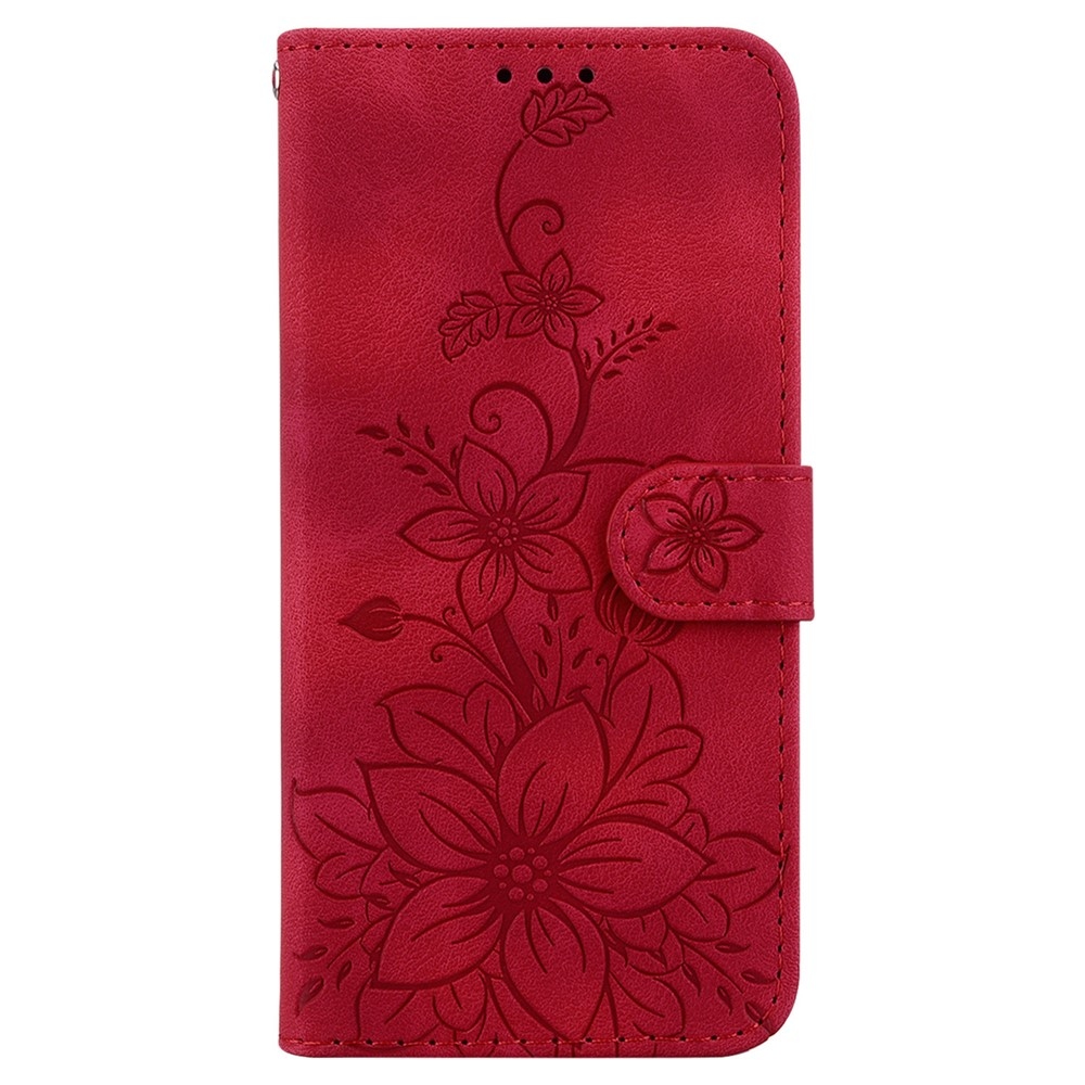 Lily könyv tok Xiaomi Redmi 15C 4G/5G (173mm) - piros