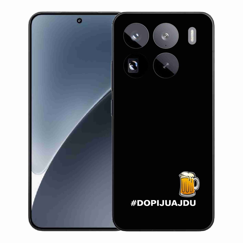 Gél borítás mmCase a Xiaomi 15 Pro - sör motívum 1 fekete háttérrel