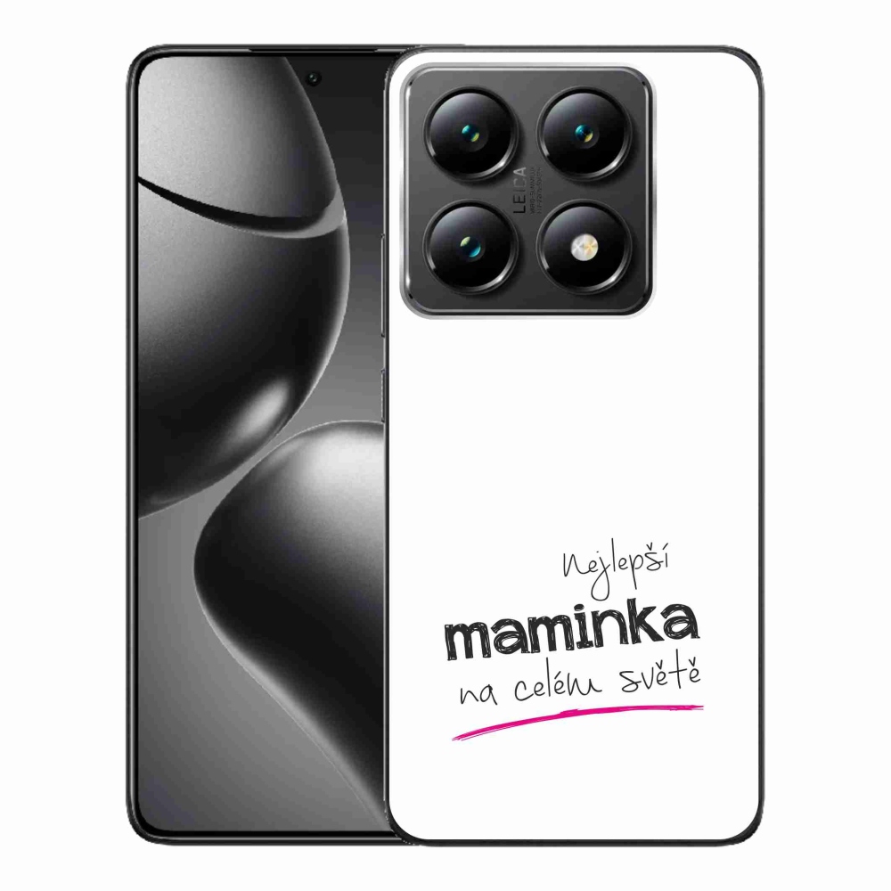 Gél borító mmCase a Xiaomi 14T Pro - legjobb anya 4 fehér háttérrel
