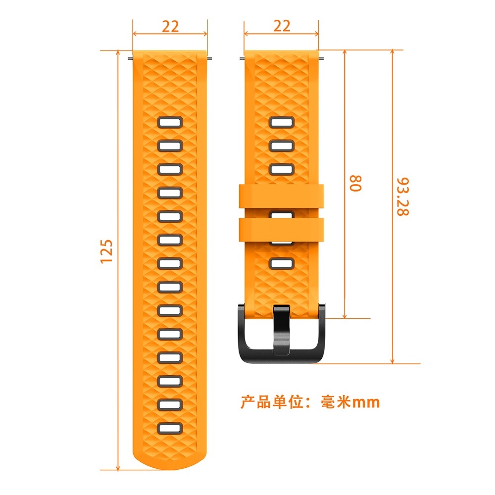 22 mm-es lapos szilikon karkötő a Garmin Forerunner 970/Forerunner 570 47 mm/265 modellekhez – fekete/sárga