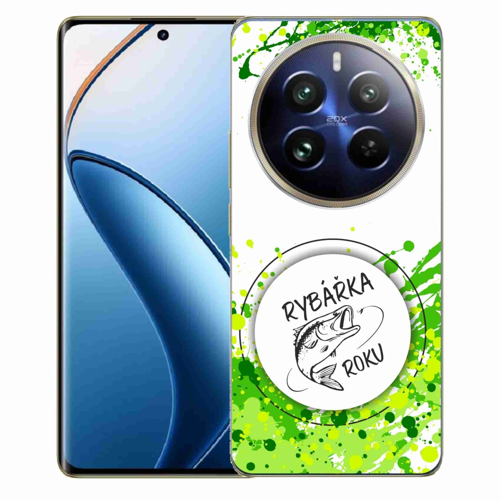 Gél borítás mmCase a Realme 12 Pro 5G/12 Pro+ 5G - az év halnője fehér háttérrel