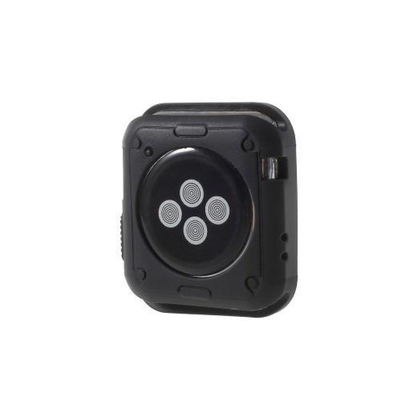 Flex zselés tok színes kerettel Apple Watch 38 mm-es órához - fekete/fehér