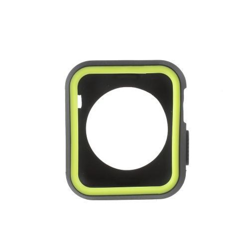 Flex zselés tok színes kerettel Apple Watch 38mm-es órához - fekete/zöld