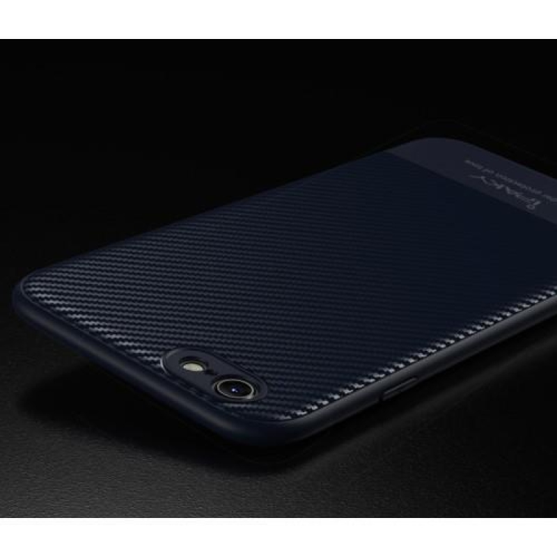 Flex zselés tok textúrával iPhone 6 Plus és 6s Plus készülékhez - sötétkék