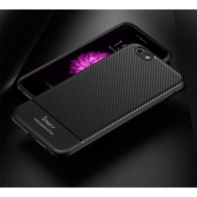 Flex zselés tok textúrával iPhone 6 Plus és 6s Plus készülékhez - sötétkék