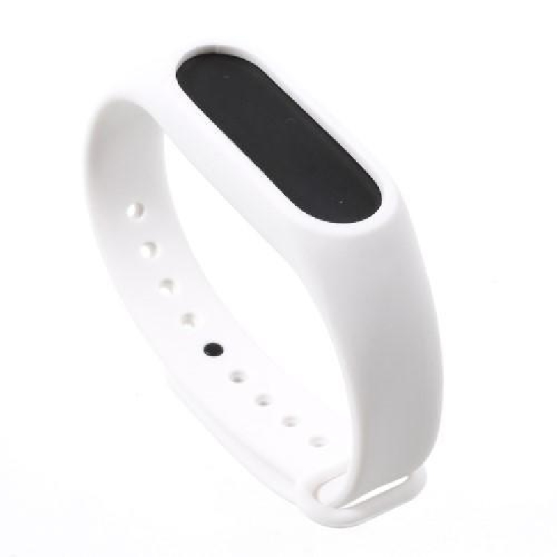Rugalmas szilikon szíj a Xiaomi Mi Band 2 készülékhez - fehér