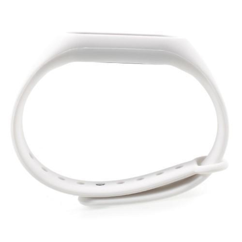 Rugalmas szilikon szíj a Xiaomi Mi Band 2 készülékhez - fehér
