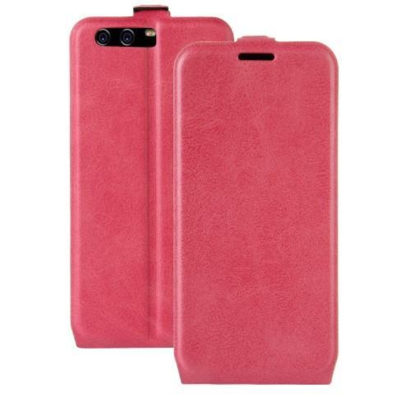 Flip PU bőr tok a Huawei P10-hez - rózsaszínű
