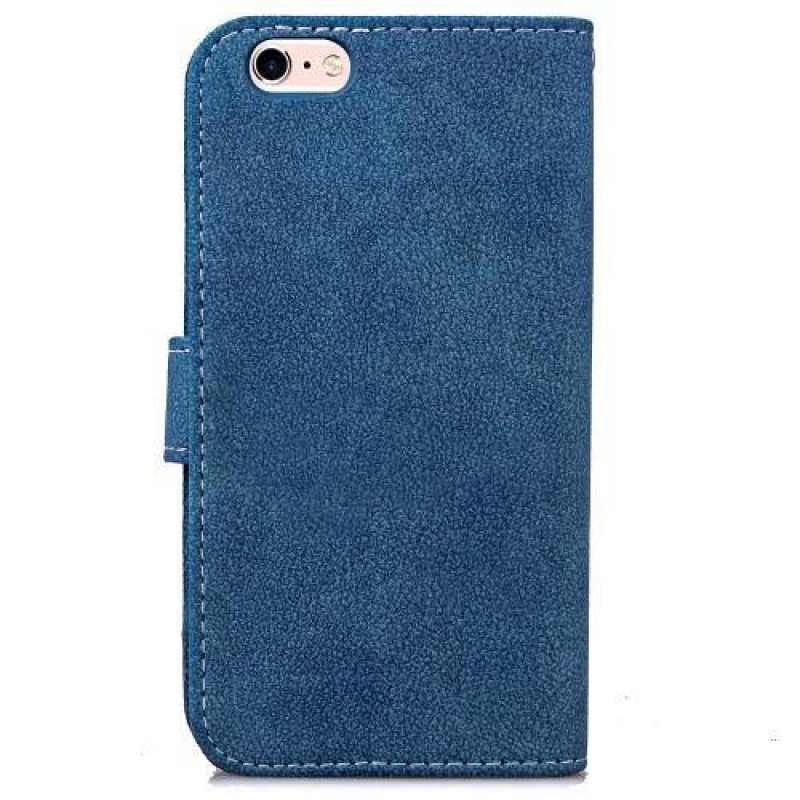 Flipy PU bőr tok csúszórekeszekkel iPhone 6 Plus és iPhone 6s Plus készülékhez - kék