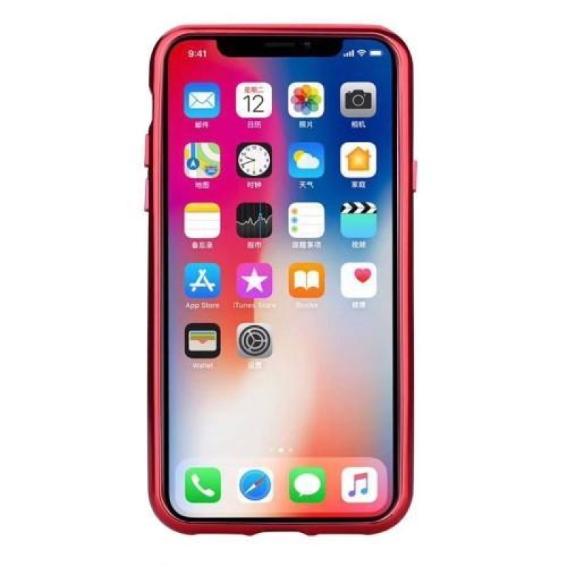 Flirt 2in1 műanyag tok iPhone X készülékhez - piros