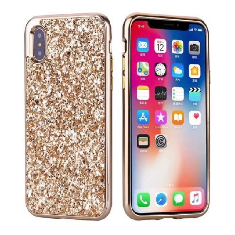 Flirt 2in1 műanyag tok iPhone X készülékhez - arany színben