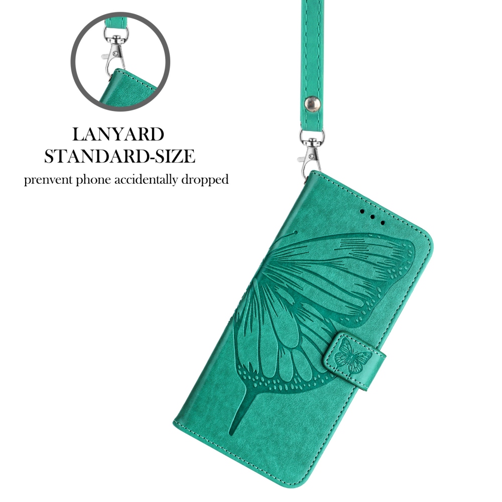 Virágos pillangó könyv tok a Xiaomi Poco X8 Pro Max 5G számára - teáskék színű