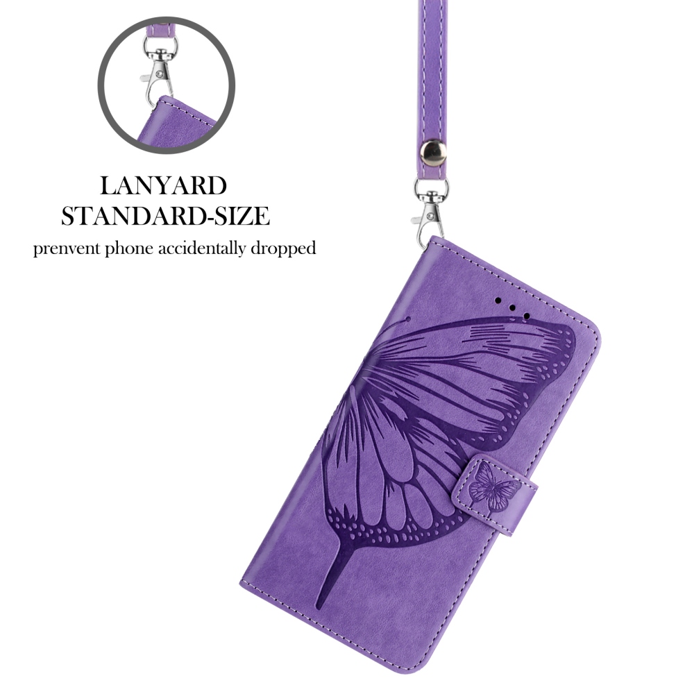 Virágos pillangó könyv tok a Xiaomi Poco X8 Pro Max 5G számára - világos lila