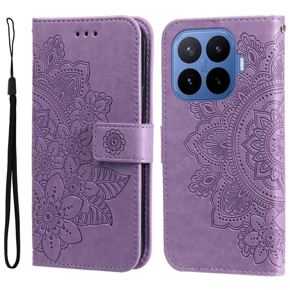 Virágos könyv tok Xiaomi 17T Pro-hoz - lila