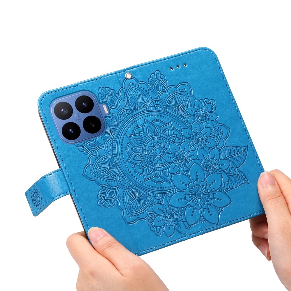 Virágos könyv tok Xiaomi 17T Pro-hoz - kék
