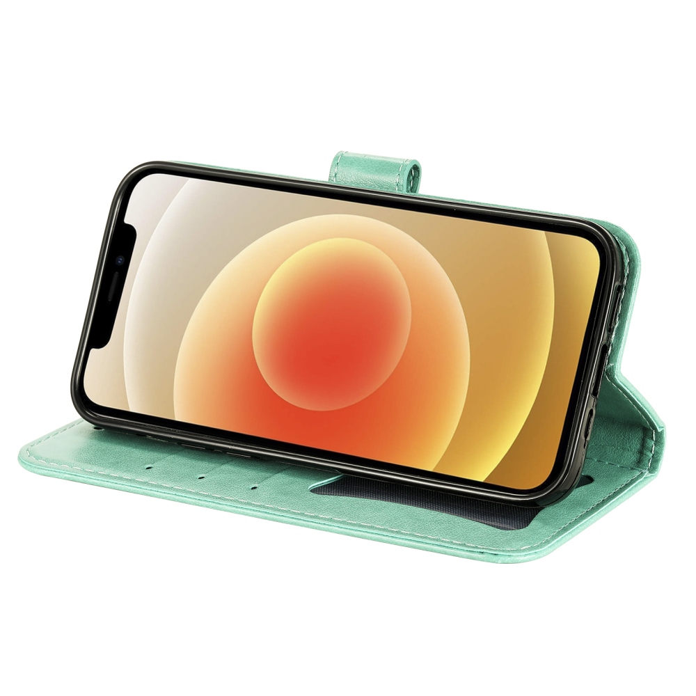 Virágos könyv tok a Xiaomi Poco F8 Pro 5G-hez - teal színű