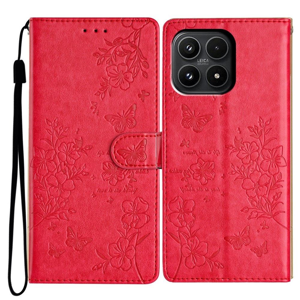 Floralis könyv tok a Xiaomi 17-hez - piros