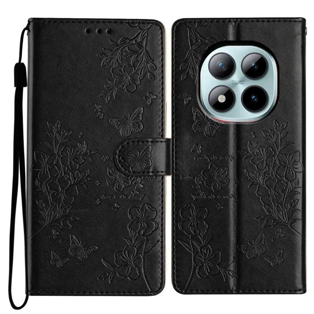 Floralis könyvtáska Xiaomi Redmi Note 15 Pro+ 5G/Xiaomi Poco M8 Pro 5G - fekete