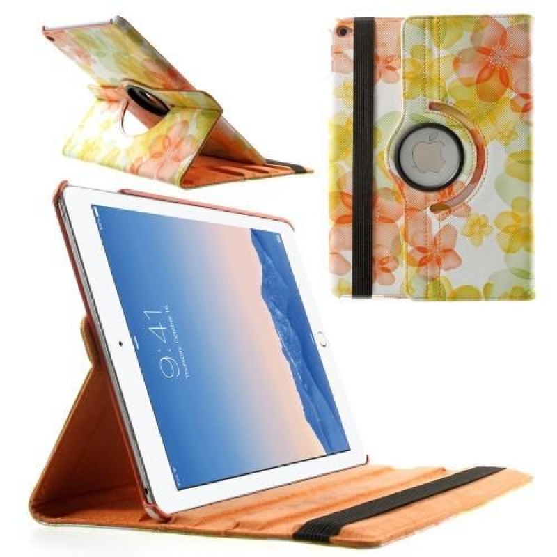 Flowe Virágos tok iPad Air 2 készülékhez - Sárga