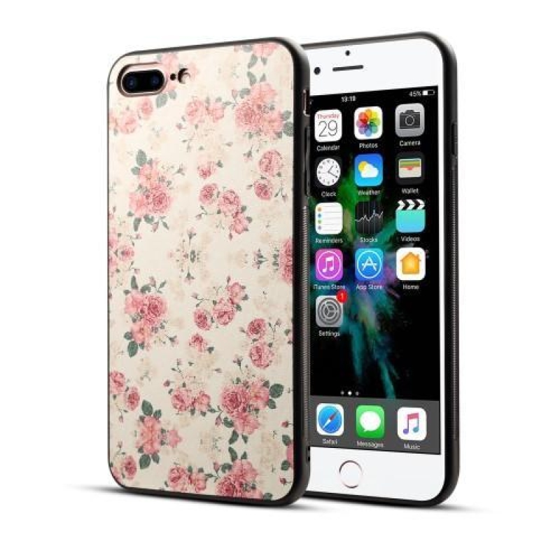 Virágos zselés tok iPhone 7 Plus és iPhone 8 Plus készülékhez - pünkösdi rózsák