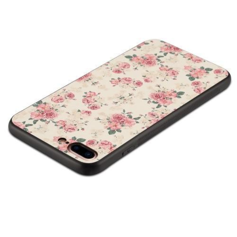 Virágos zselés tok iPhone 7 Plus és iPhone 8 Plus készülékhez - pünkösdi rózsák