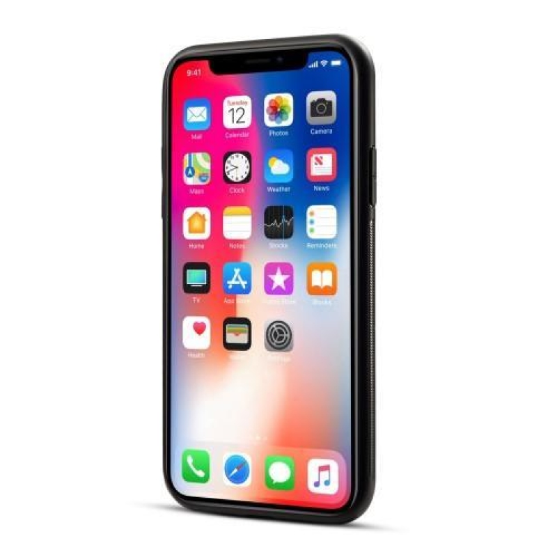 Virágos hibrid zselés tok iPhone X készülékhez - virágos kollázs