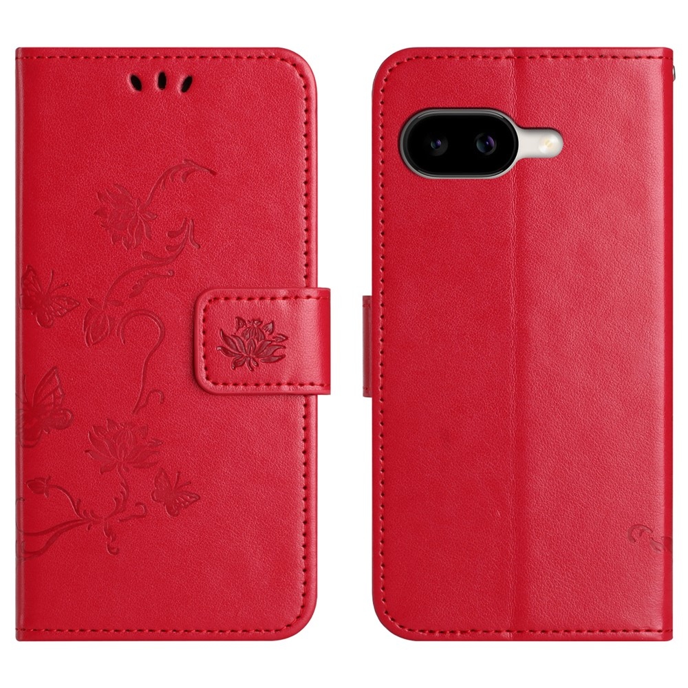 Virágos könyvtáska a Google Pixel 10a számára - piros