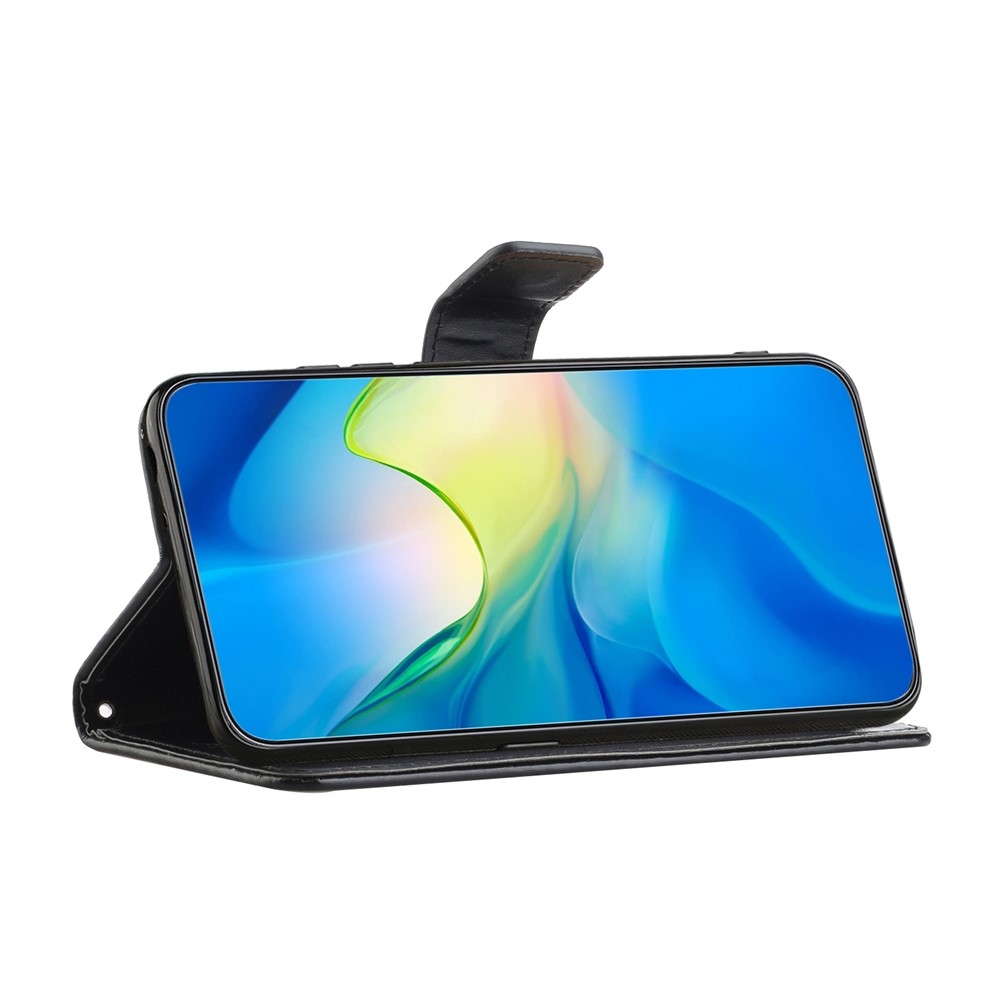 Flower könyvformájú tok iPhone 18 Pro Max/17 Pro Max-hoz – fekete