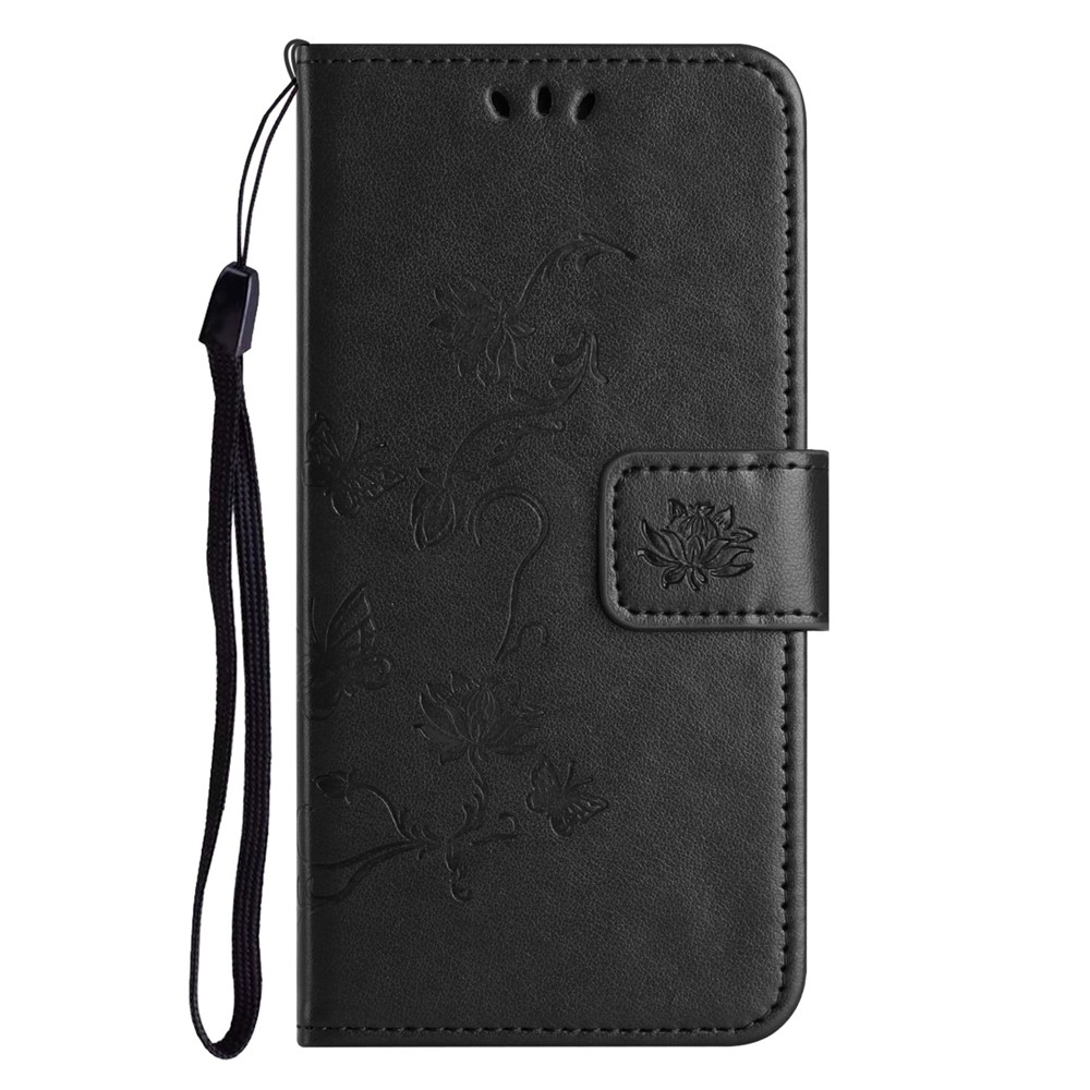 Flower könyvformájú tok iPhone 18 Pro Max/17 Pro Max-hoz – fekete