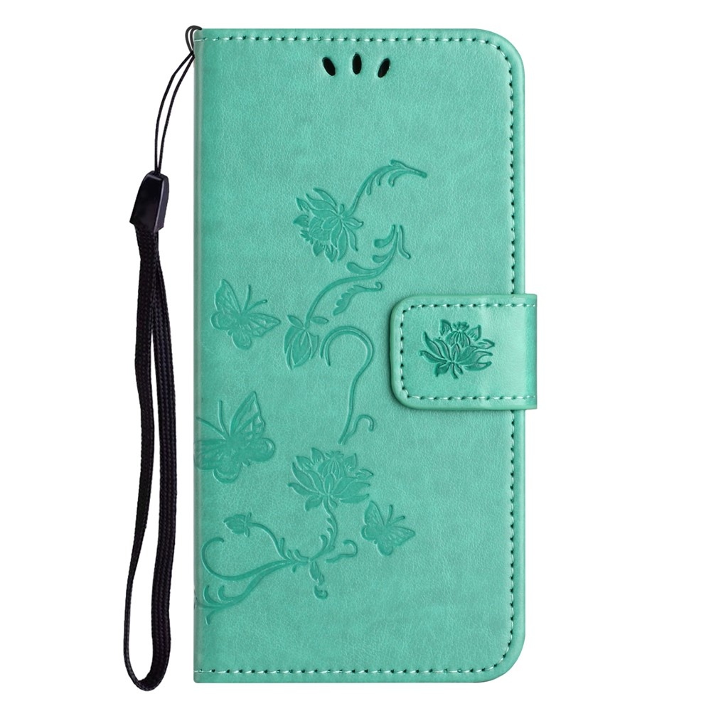 Flower könyvformájú tok iPhone 18 Pro Max/17 Pro Max-hoz – kékeszöld