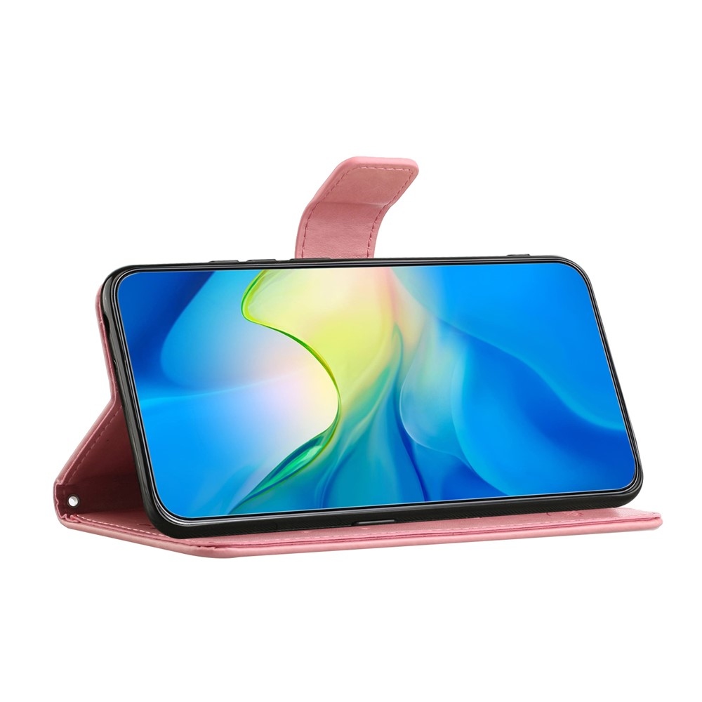 Flower könyvformájú tok iPhone 18 Pro Max/17 Pro Max-hoz – rózsaszín