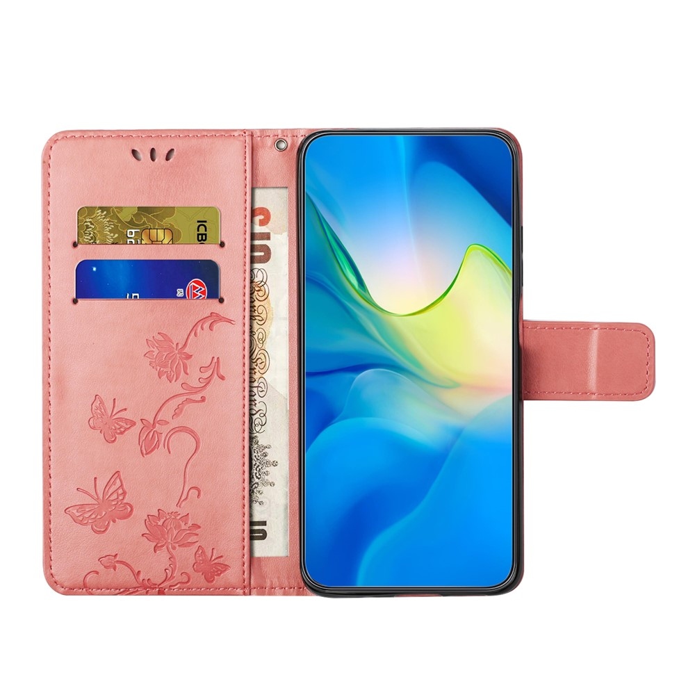 Flower könyvformájú tok iPhone 18 Pro Max/17 Pro Max-hoz – rózsaszín