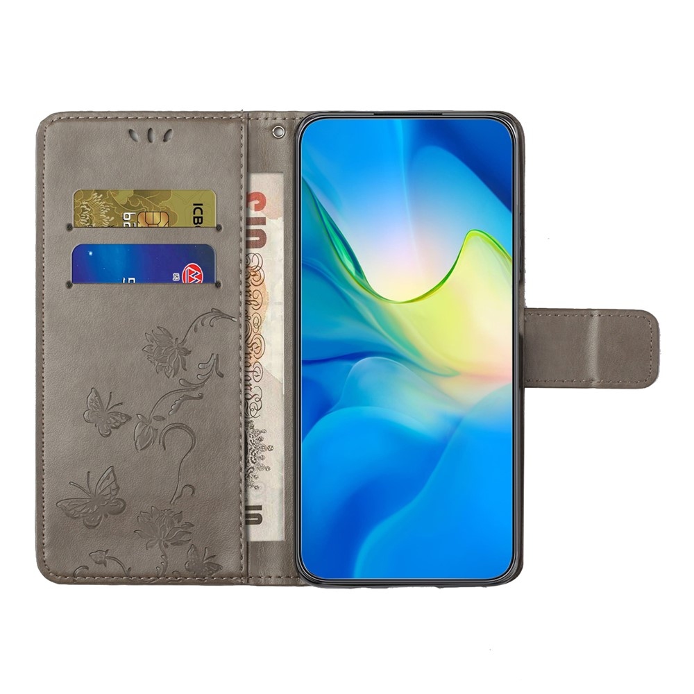 Flower könyvformájú tok iPhone 18 Pro Max/17 Pro Max készülékekhez – szürke