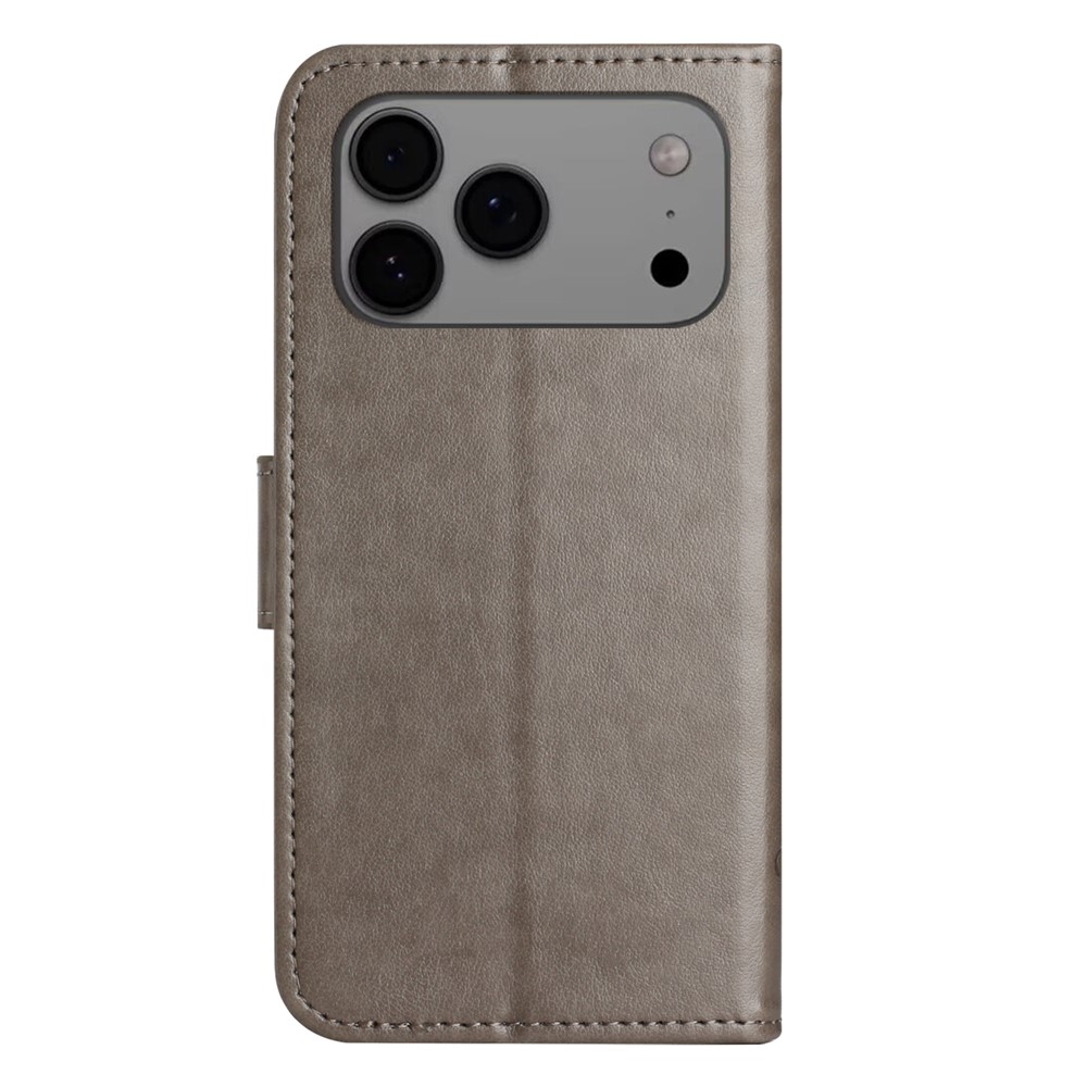 Flower könyvformájú tok iPhone 18 Pro Max/17 Pro Max készülékekhez – szürke