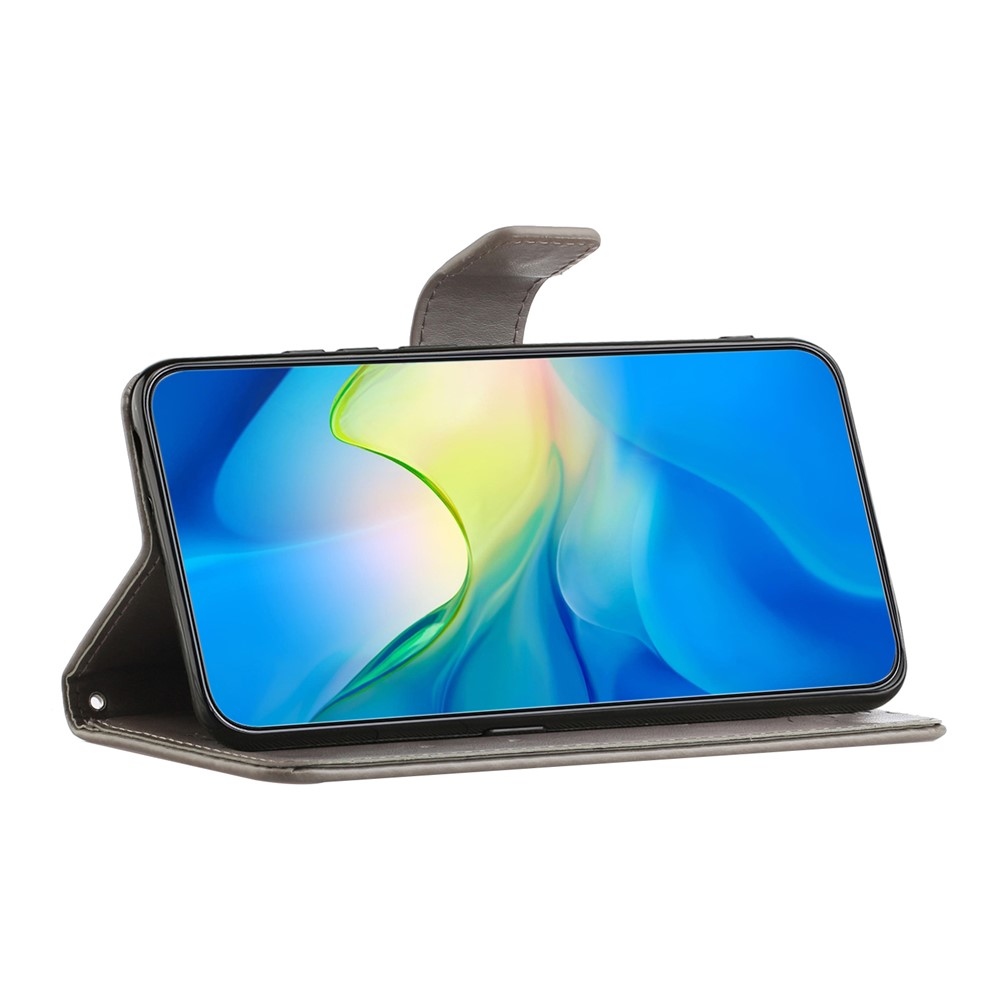Flower könyvformájú tok iPhone 18 Pro Max/17 Pro Max készülékekhez – szürke