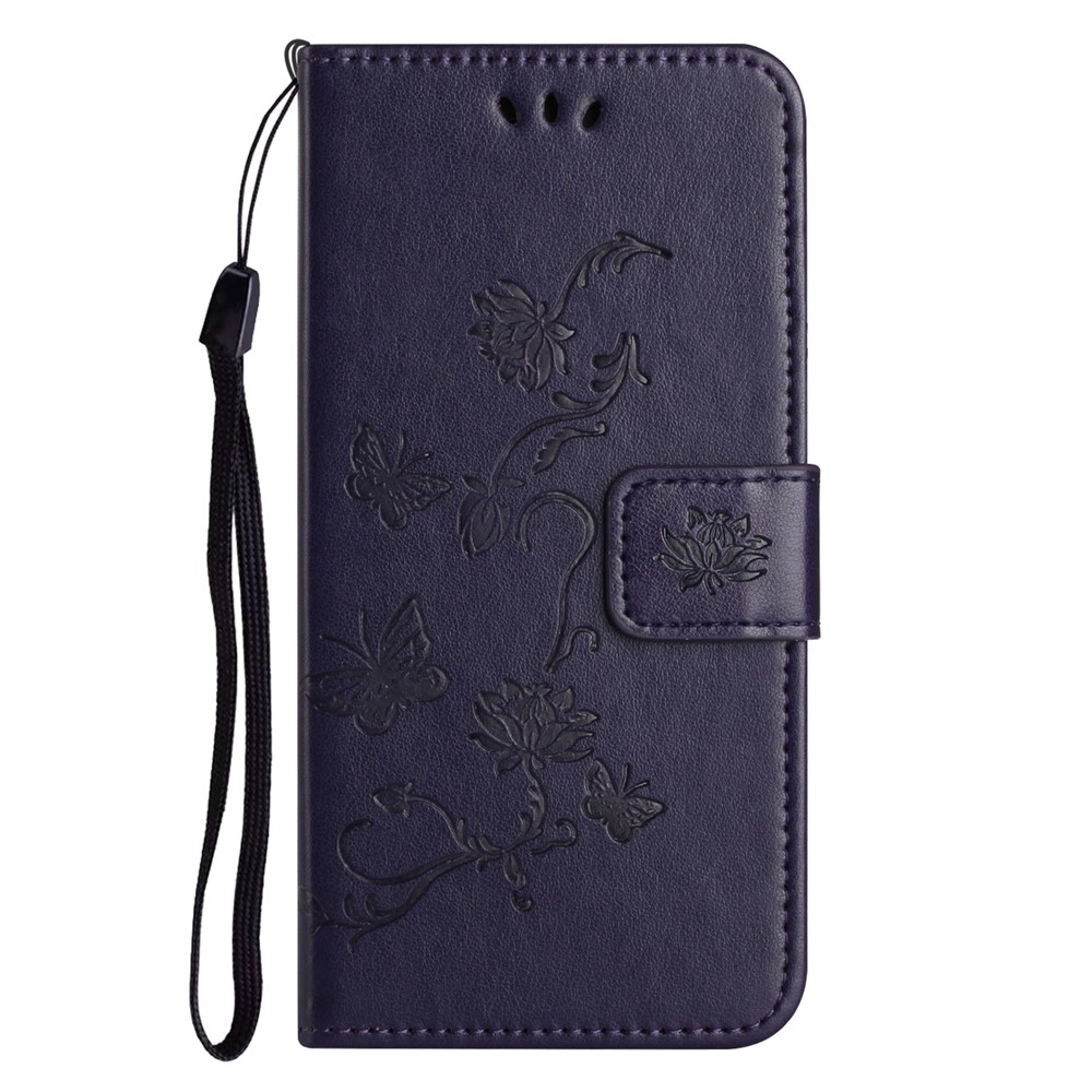 Flower könyvformájú tok iPhone 18 Pro Max/17 Pro Max készülékhez – sötétlila