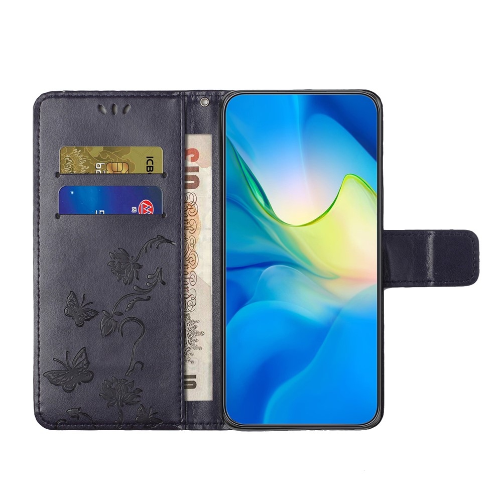 Flower könyvformájú tok iPhone 18 Pro Max/17 Pro Max készülékhez – sötétlila